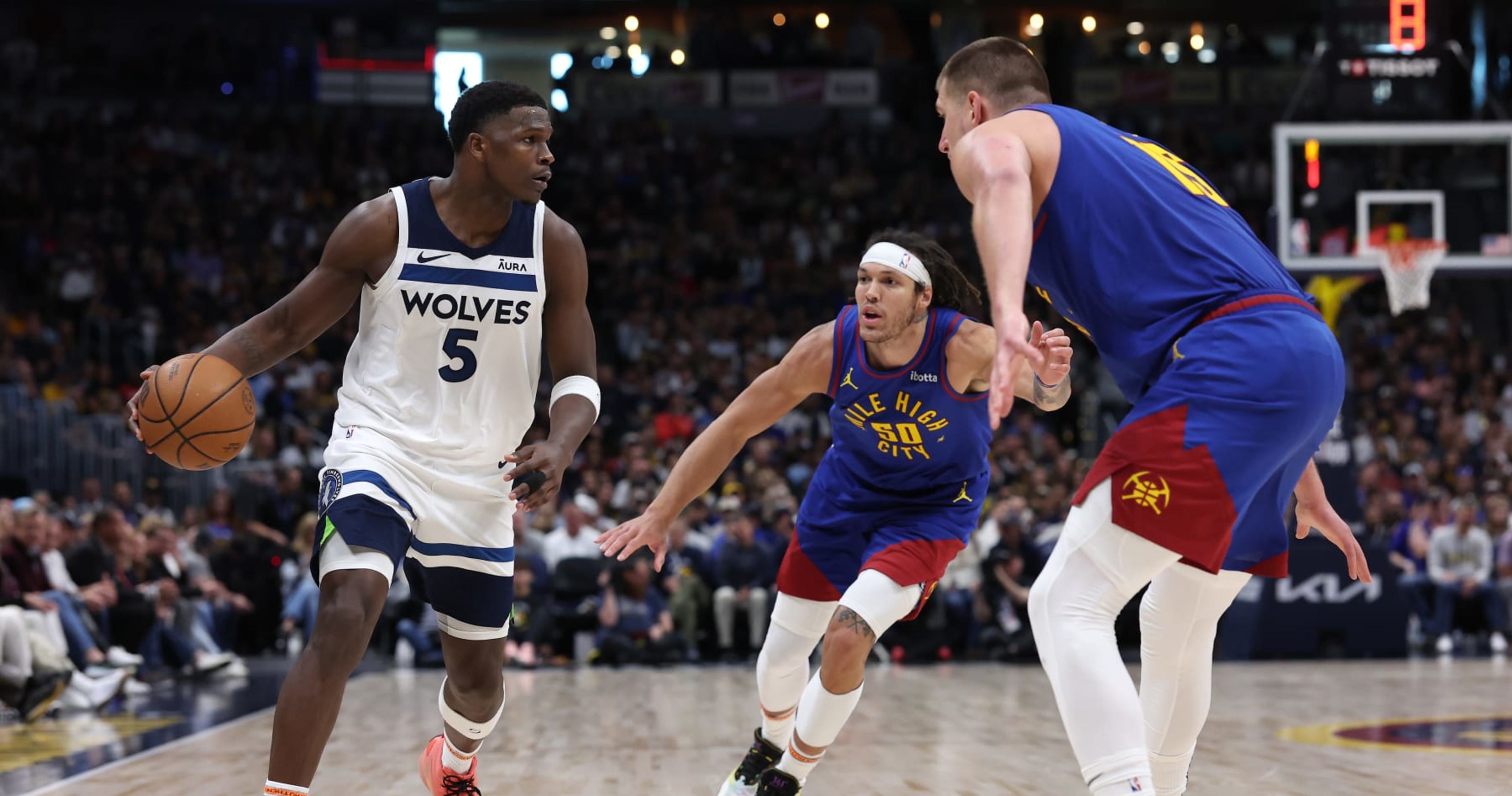 Anthony Edwards bests Nikola Jokic in performance as the Timberwolves secure the opening game victory. - Effectiveness of Timberwolves' Offense
